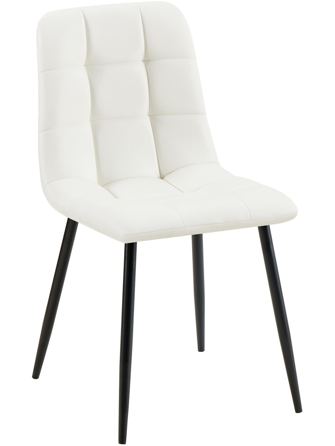 Chaise de salle à manger Antibes simili cuir, blanc