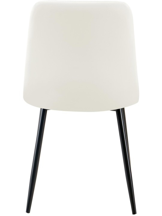 Chaise de salle à manger Antibes simili cuir, blanc