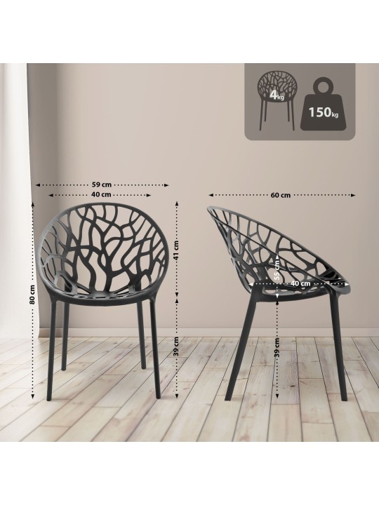 Groupe de sièges Hoscana, noir