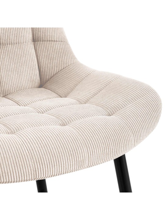 Chaise de salle à manger Sardna Cord, crème Chaise de salle à manger Sardna Cord, crème