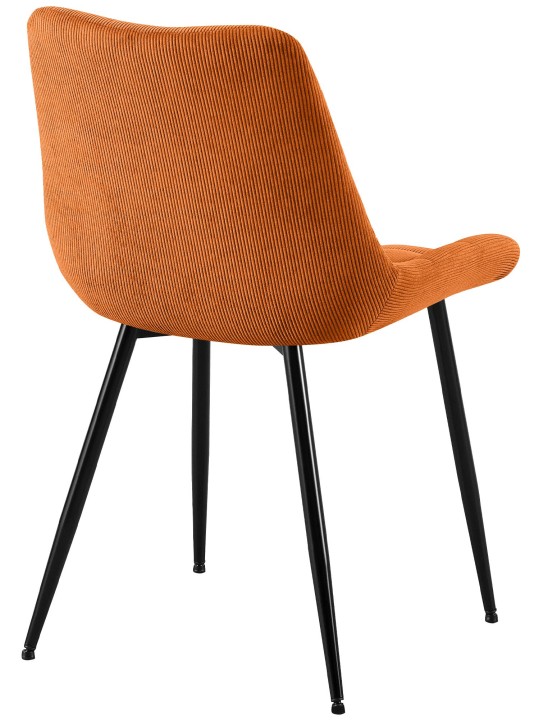Chaise de salle à manger Sardna Cord, orange