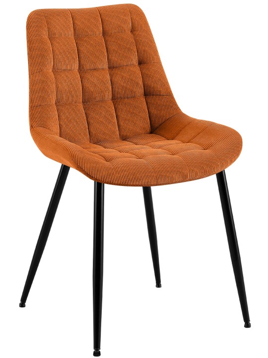 Chaise de salle à manger Sardna Cord, orange