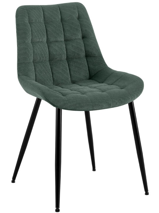 Chaise de salle à manger Sardna Cord, vert Chaise de salle à manger Sardna Cord, vert