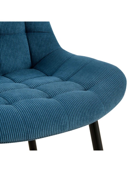 Chaise de salle à manger Sardna Cord, bleu Chaise de salle à manger Sardna Cord, bleu