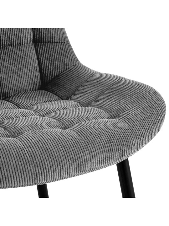 Chaise de salle à manger Sardna Cord, gris Chaise de salle à manger Sardna Cord, gris