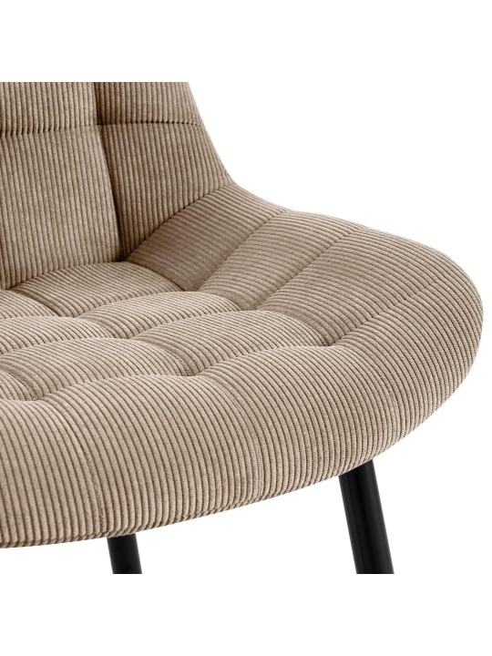 Chaise de salle à manger Sardna Cord, taupe Chaise de salle à manger Sardna Cord, taupe