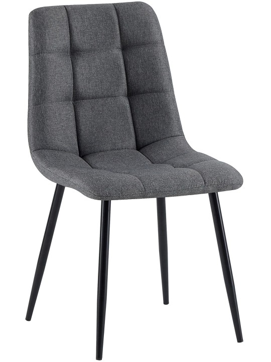 Chaise de salle à manger tissu Antibes, gris foncé Chaise de salle à manger tissu Antibes, gris foncé