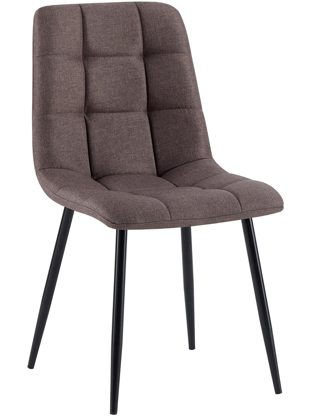 Chaise de salle à manger tissu Antibes, brun