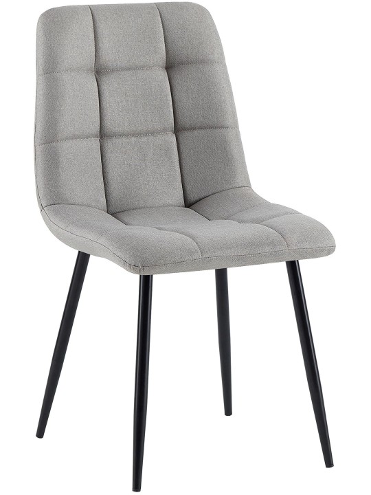 Chaise de salle à manger tissu Antibes, gris clair Chaise de salle à manger tissu Antibes, gris clair