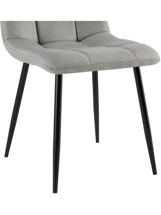 Chaise de salle à manger tissu Antibes, gris clair Chaise de salle à manger tissu Antibes, gris clair