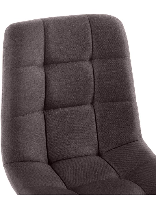 Lot de 4 chaises de salle à manger tissu Antibes, brun