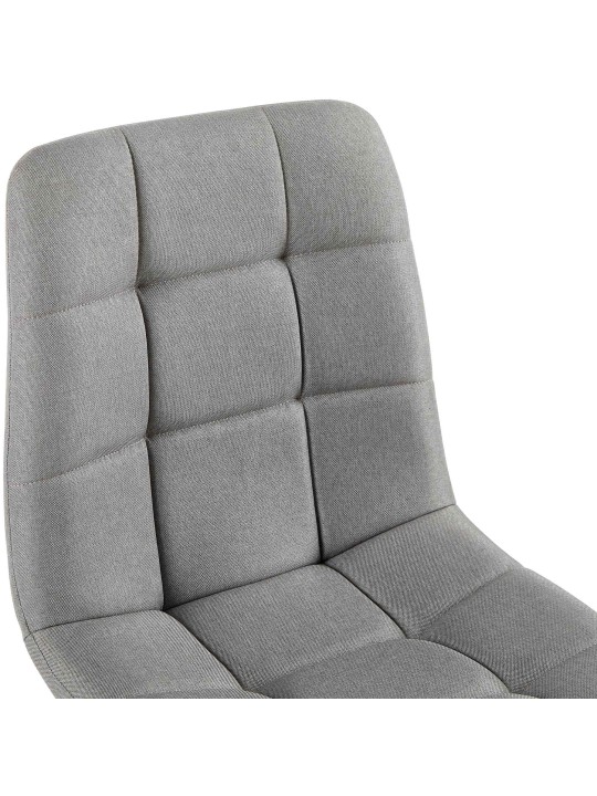 Lot de 4 chaises de salle à manger tissu Antibes, gris clair