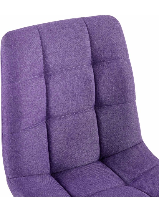 Lot de 4 chaises de salle à manger tissu Antibes, lilas