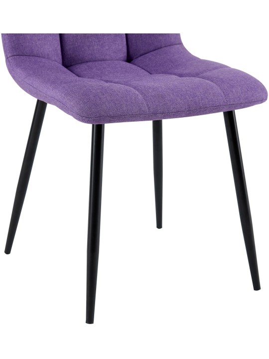 Lot de 4 chaises de salle à manger tissu Antibes, lilas