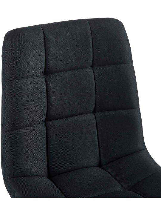 Lot de 4 chaises de salle à manger tissu Antibes, noir