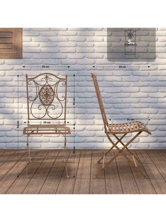 Chaise Sibell, brun antique Chaise Sibell, brun antique