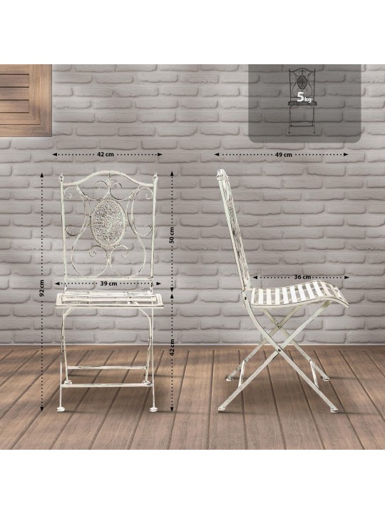 Chaise Sibell, blanc antique Chaise Sibell, blanc antique