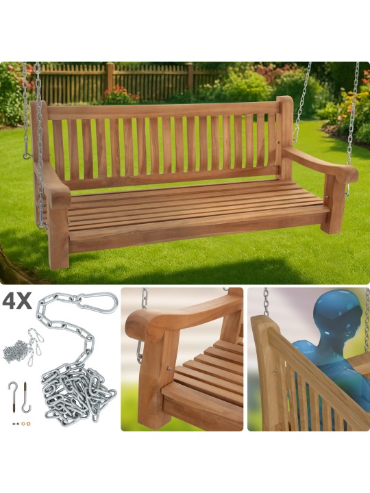 Banc à bascule Joyce 150 cm, teck