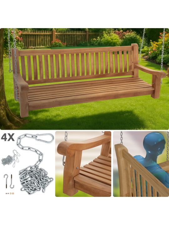 Banc à bascule Joyce 180 cm, teck