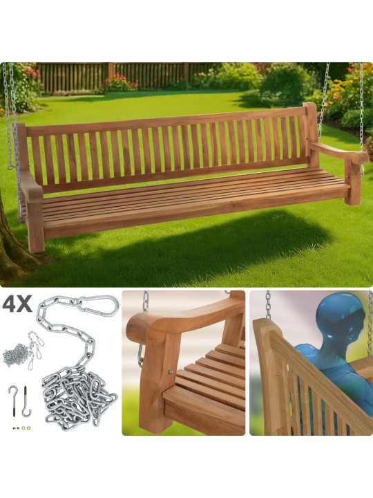 Banc à bascule Joyce 220 cm, teck