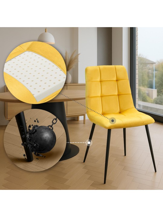 Chaise de salle à manger Antibes, jaune Chaise de salle à manger Antibes, jaune