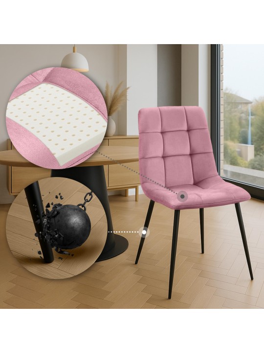 Chaise de salle à manger Antibes, rose Chaise de salle à manger Antibes, rose