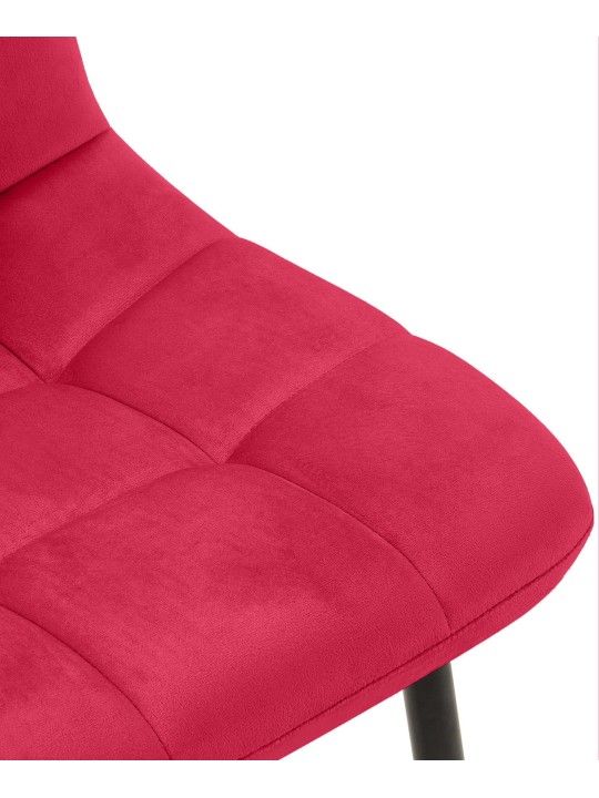 Ensemble de 4 chaises de salle à manger Antibes, rouge