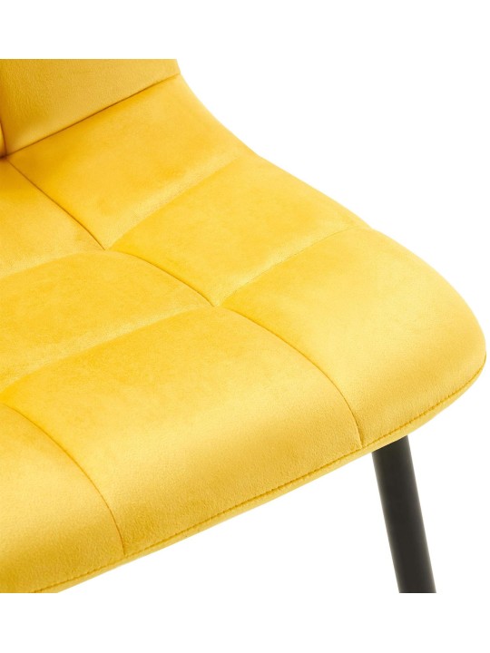 Ensemble de 4 chaises de salle à manger Antibes, jaune