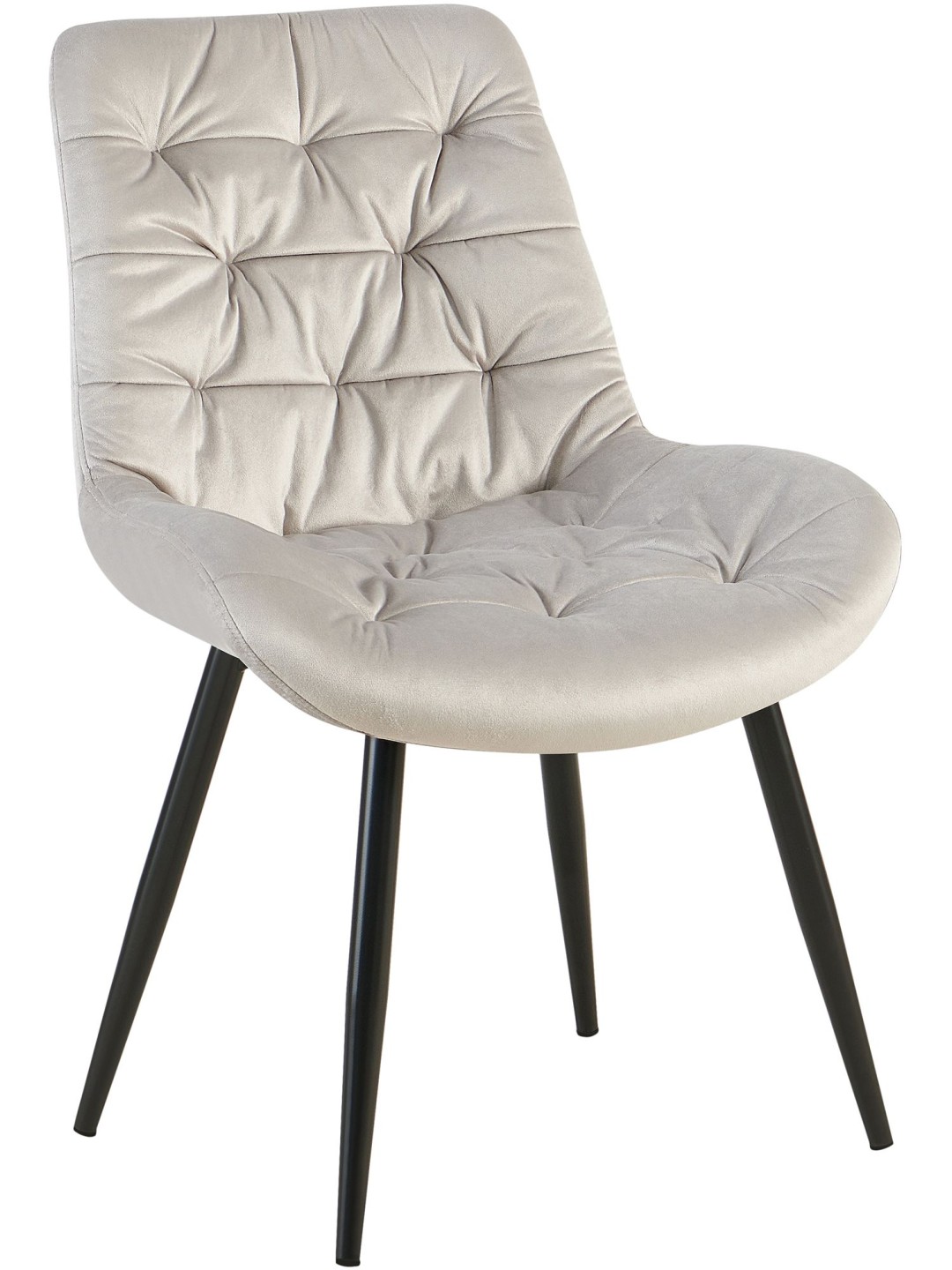 Chaise de salle à manger en velours Rossford, gris