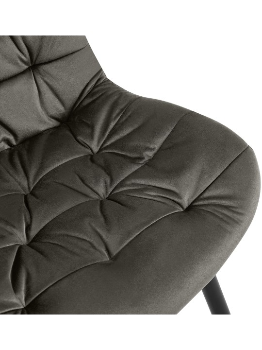Chaise de salle à manger en velours Rossford, anthracite Chaise de salle à manger en velours Rossford, anthracite