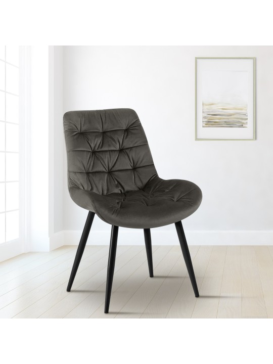 Ensemble de 2 chaises de salle à manger Rossford, anthracite