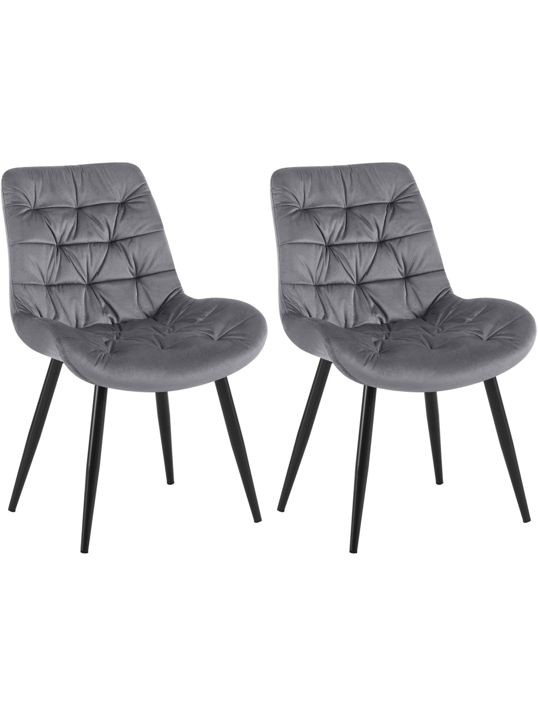 Ensemble de 2 chaises de salle à manger Rossford, gris foncé