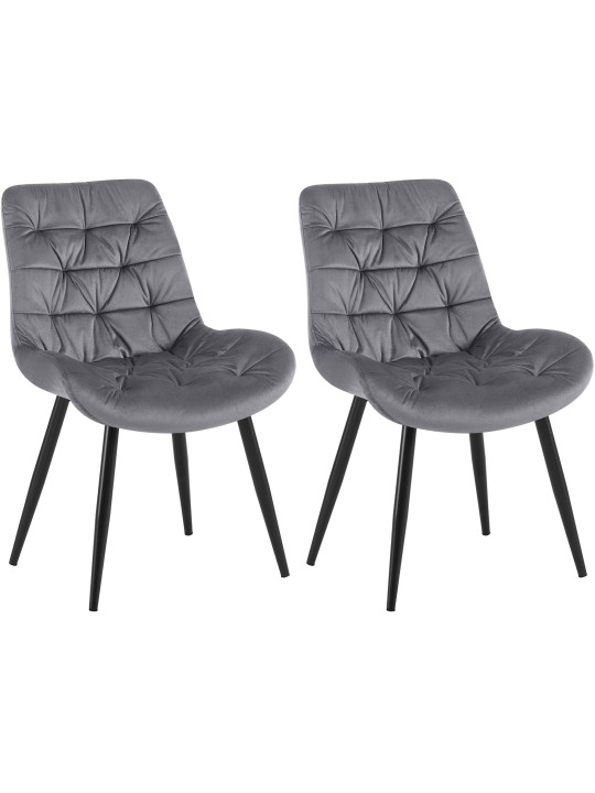 Ensemble de 2 chaises de salle à manger Rossford, gris foncé