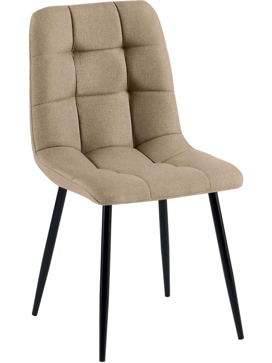 Chaise de salle à manger tissu Antibes, taupe Chaise de salle à manger tissu Antibes, taupe