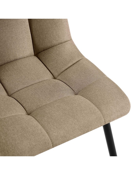 Lot de 4 chaises de salle à manger Tilde tissu, taupe