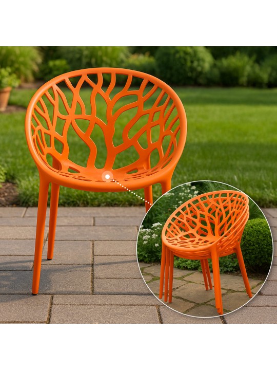 Ensemble de 4 chaises Hope, orange
