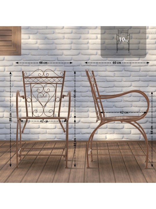 Chaise Sheela, brun antique Chaise Sheela, brun antique