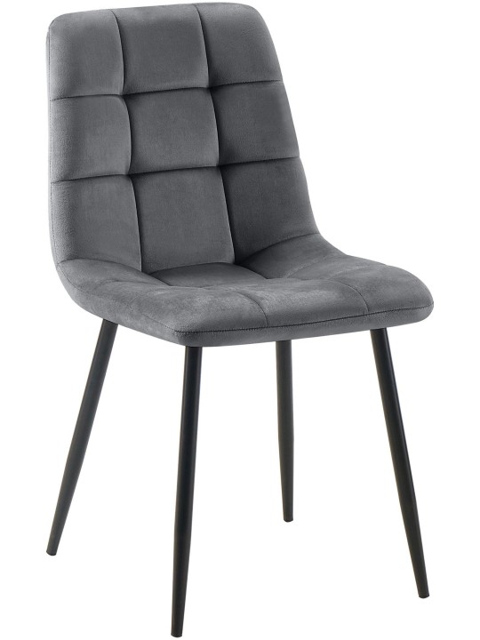 Chaise de salle à manger Tilde velours, gris foncé Chaise de salle à manger Tilde velours, gris foncé
