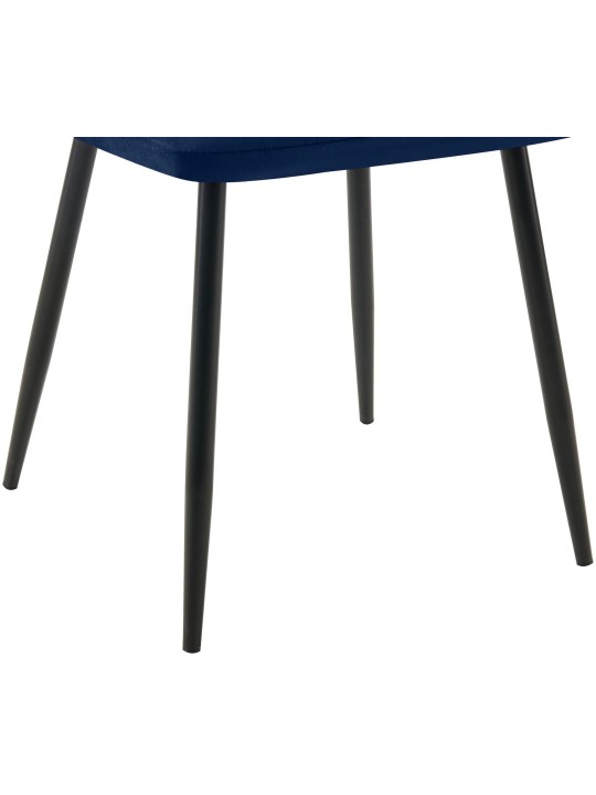 Lot de 2 chaises de salle à manger Tilde velours, bleu