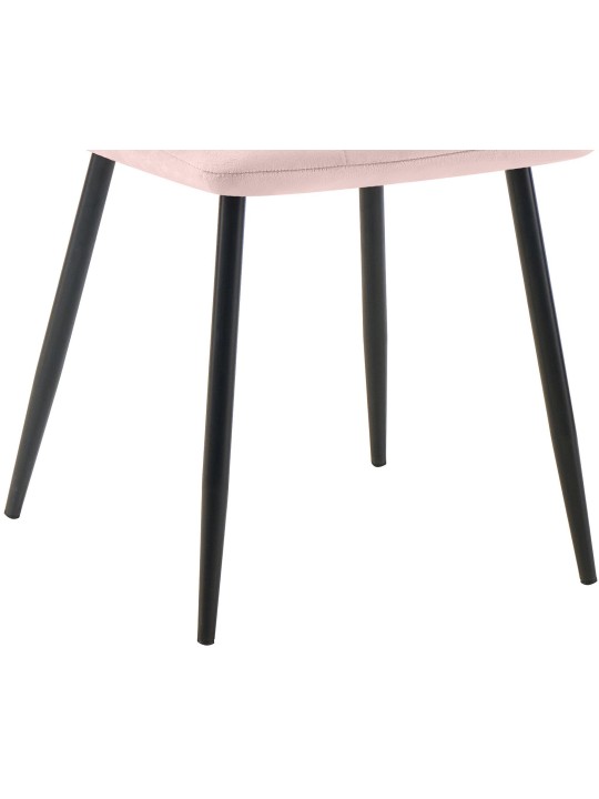 Lot de 2 chaises de salle à manger Tilde velours, rose