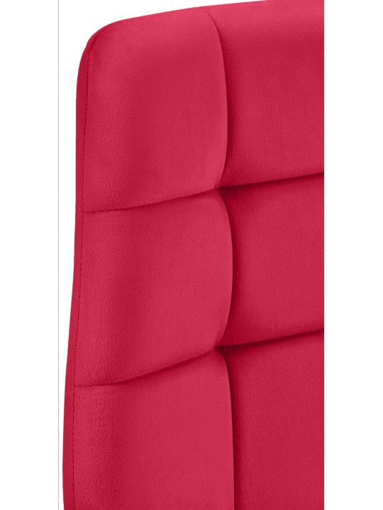 Lot de 2 chaises de salle à manger Tilde velours, rouge