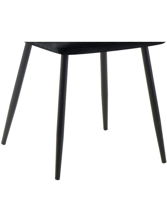 Lot de 4 chaises de salle à manger Tilde velours, noir