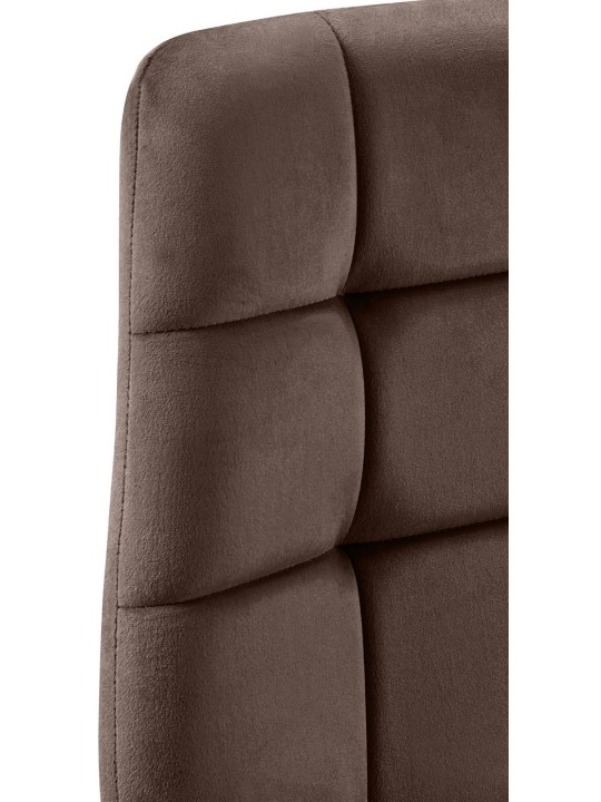 Lot de 4 chaises de salle à manger Tilde velours, brun