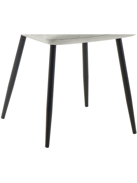 Lot de 4 chaises de salle à manger Tilde velours, gris