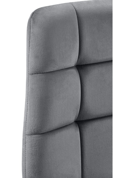 Lot de 4 chaises de salle à manger Tilde velours, gris foncé