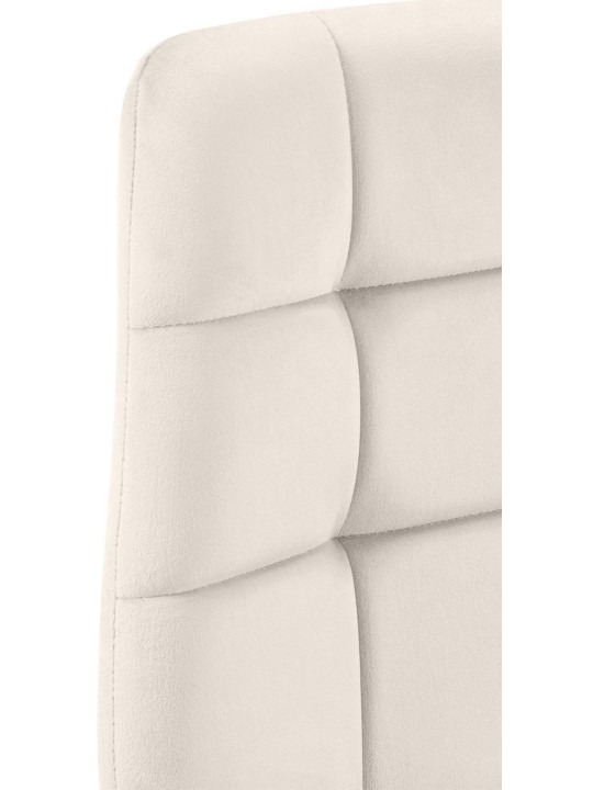Lot de 4 chaises de salle à manger Tilde velours, blanc crème