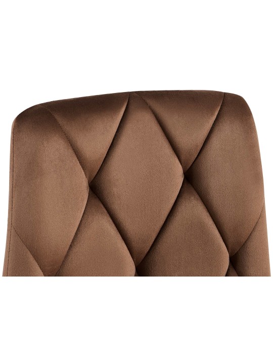 Chaise de salle à manger en velours Clairton, brun Chaise de salle à manger en velours Clairton, brun