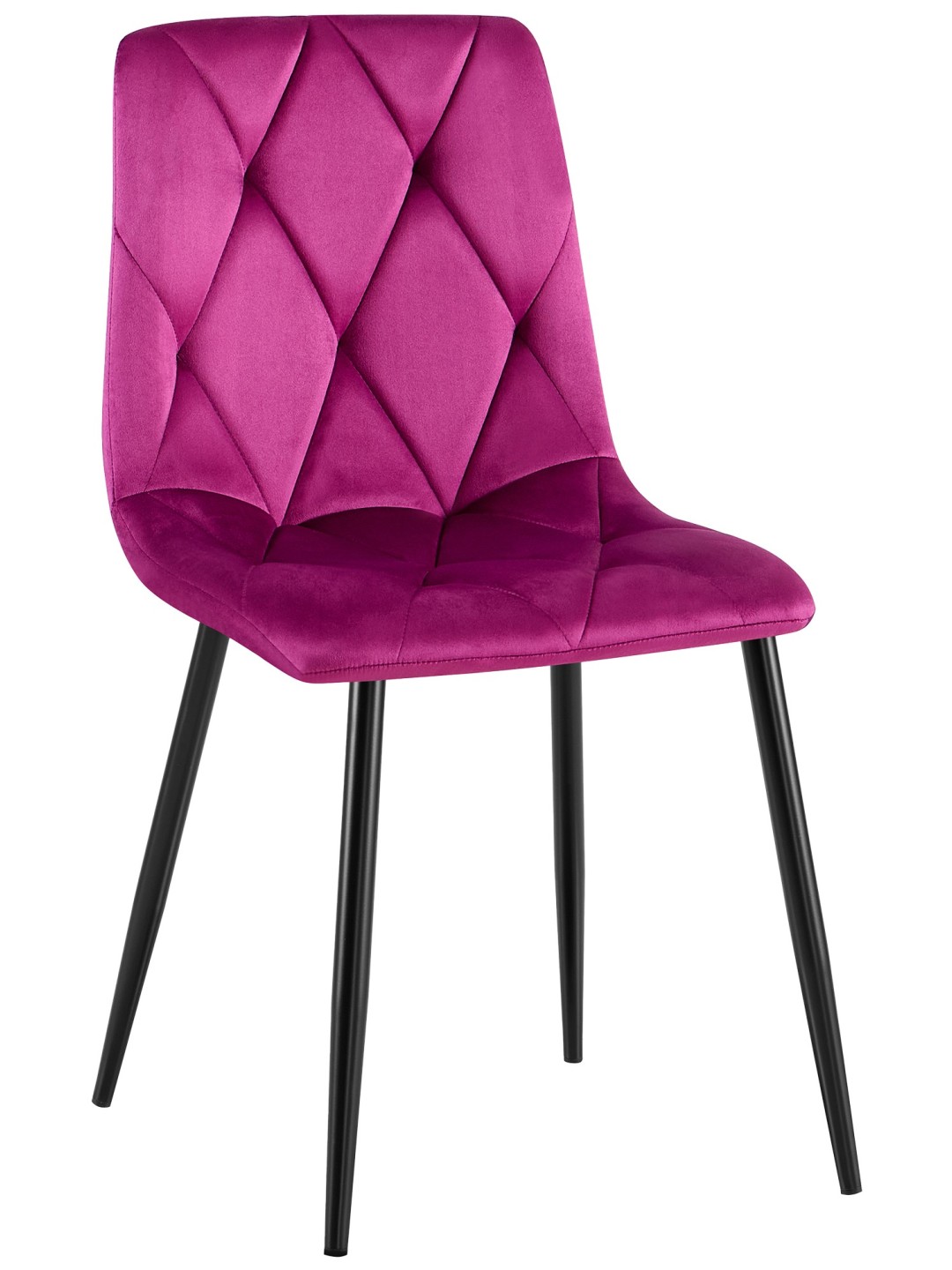 Chaise de salle à manger en velours Clairton, lilas