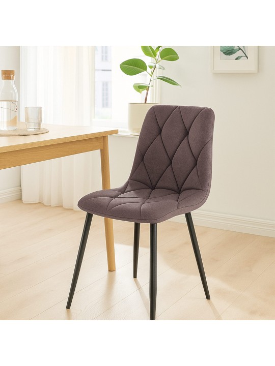 Chaise de salle à manger tissu Clairton, brun Chaise de salle à manger tissu Clairton, brun