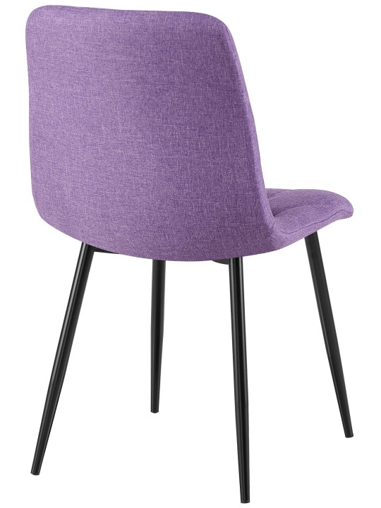 Lot de 2 chaises de salle à manger tissu Clairton, lilas